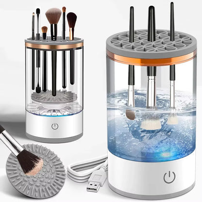 Electric Makeup Brush Cleaner Rechargeable Makeup Brushes Cleaning Tool Automatic Makeup Brush Cleaning Stand Device